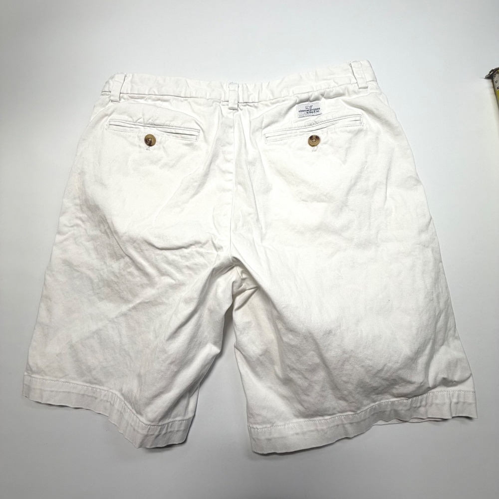 Vineyard Vines White Stretch‎ Shorts Men's 31 Medium Cotton Casual Summer - Picture 3 of 6